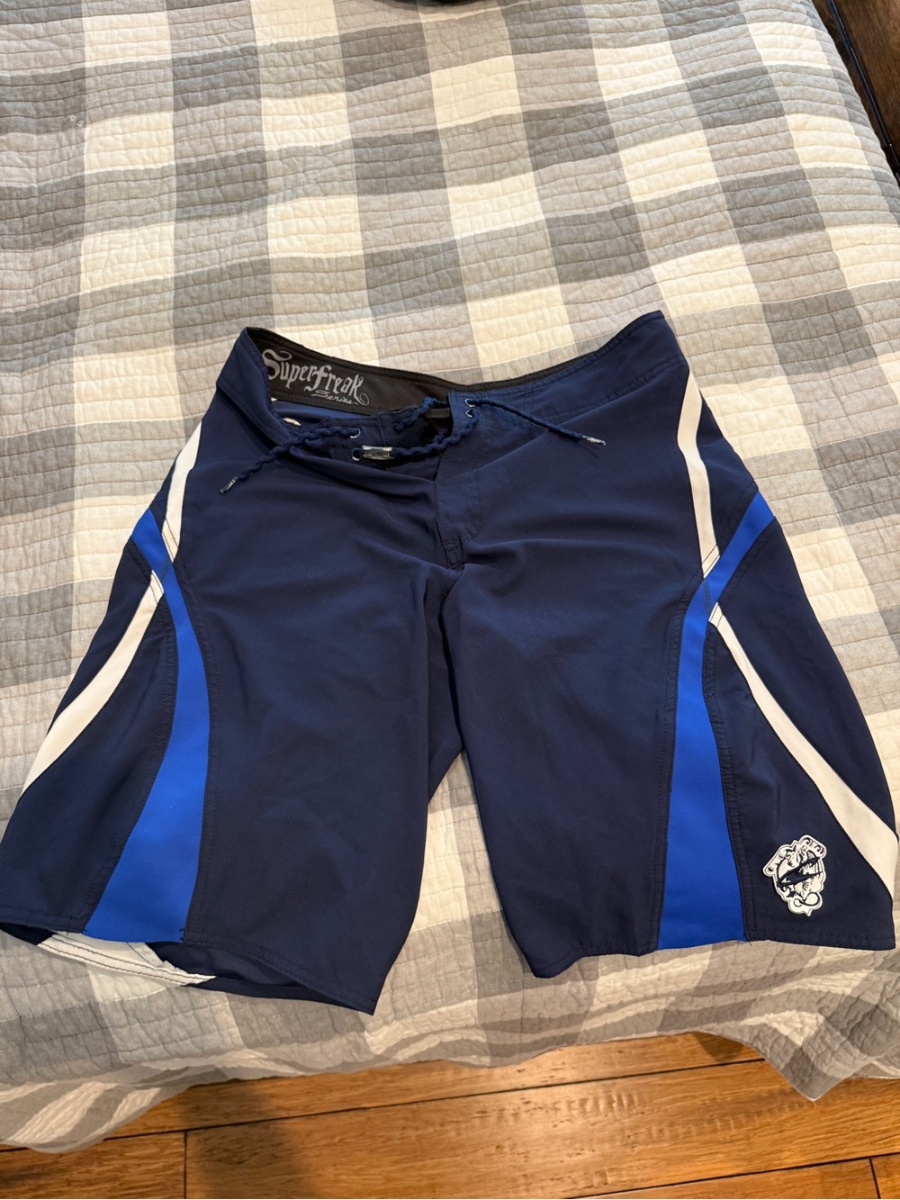 O'Neill Y2K Navy Blue White & Royal Blue Men’s Swim Board Shorts